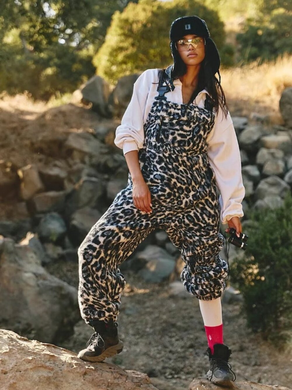 free People FP Movement Hit The Slopes Printed Salopette Fleexe Overalls Sport